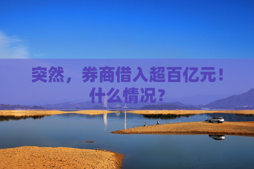 突然，券商借入超百亿元！什么情况？