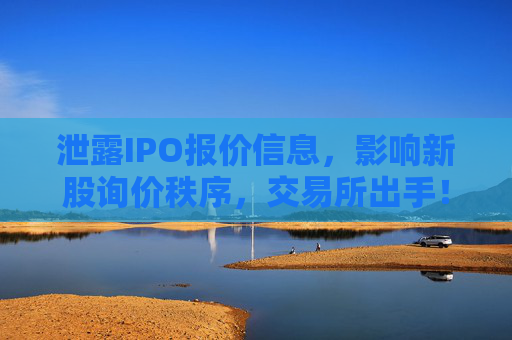 泄露IPO报价信息，影响新股询价秩序，交易所出手！