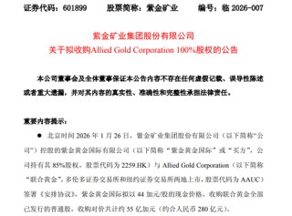 万亿巨头出手！601899，拟280亿元买金矿！