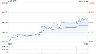 快讯：伦铝触及每吨3000美元，为2022年以来首次