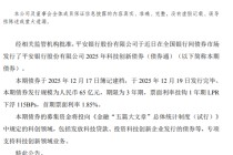 平安银行：成功发行65亿元科技创新债券