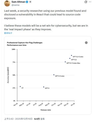 强化AI编程能力迎战谷歌！OpenAI发布GPT-5.2-Codex，软件工程和网安一把抓