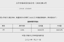 央行公开市场今日净投放1227亿元