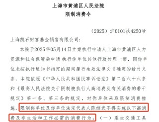 突发！凯石基金董事长陈继武被下达限制消费令！