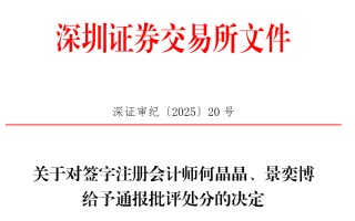 中信证券、大华所被书面警示，多人被通报批评