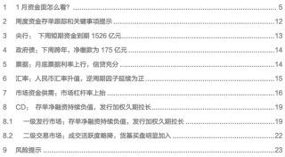 财通证券：1月资金扰动加大，央行呵护吗？