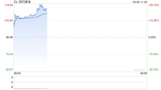 快讯：WTI原油日内暴涨30%
