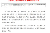 北京银行拟不再设立监事会