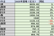 乘用车上市公司2025年业绩：增量不增利，净利润总额低于宁德时代