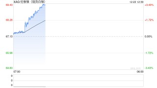 快讯|现货白银首次站上69美元/盎司，今年迄今累涨近139%