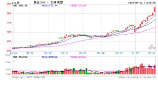 中国黄金期货突破830元/克关口