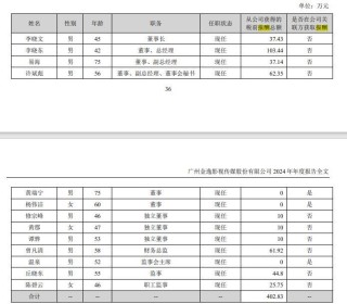 2024年影视圈薪酬百态：多名董事长降酬时，万达电影董事长获超千万年薪
