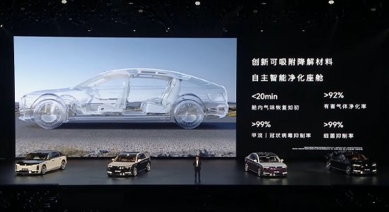 余承东：尊界S800搭载自主智能净化座舱，甲流、冠状病毒抑制率大于99%  第1张