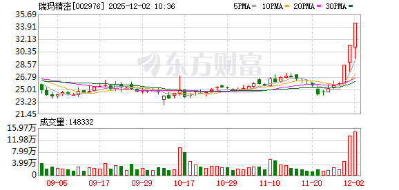 瑞玛精密连收3个涨停板 第1张 瑞玛精密连收3个涨停板 第1张
