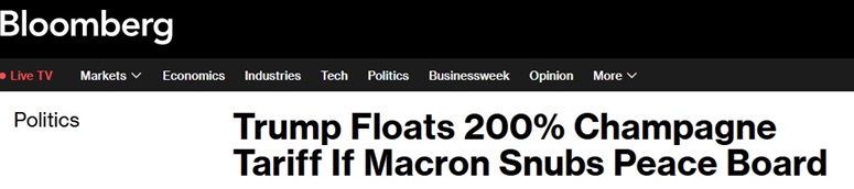 重磅突发！特朗普威胁对这些法国商品征200%关税 金价应声大涨突破4700  第3张