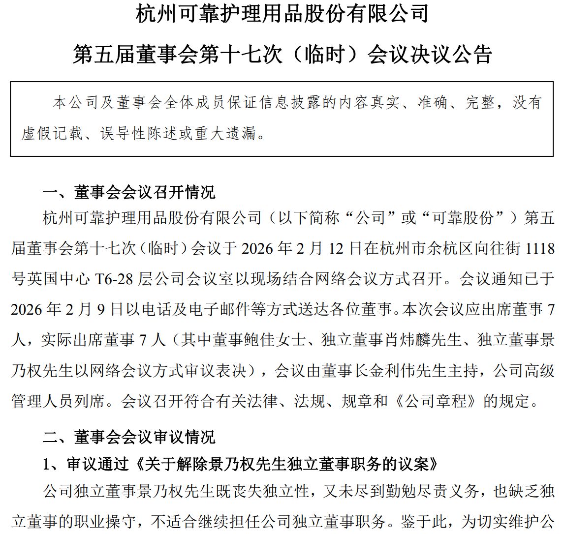 罢免独董引内讧！可靠股份5∶2表决背后，牵出监管旧账与权力之争  第2张