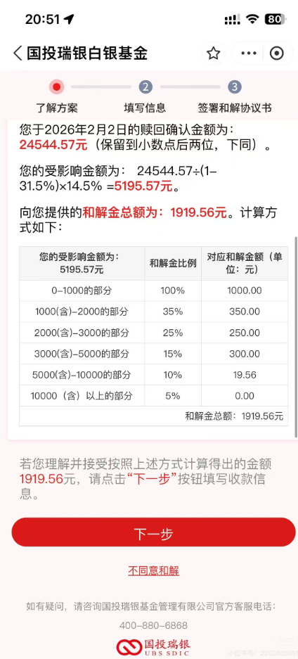 国投白银LOF(161226)补偿正式受理 分层赔付机制出炉:1万以上和解金比例5%封顶 第2张 国投白银LOF(161226)补偿正式受理 分层赔付机制出炉:1万以上和解金比例5%封顶 第2张