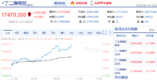 快讯：丁二烯橡胶主力合约触及涨停  第3张