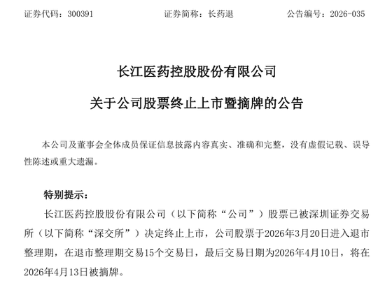 财务造假,退市!A股一公司明起摘牌 第1张 财务造假,退市!A股一公司明起摘牌 第1张